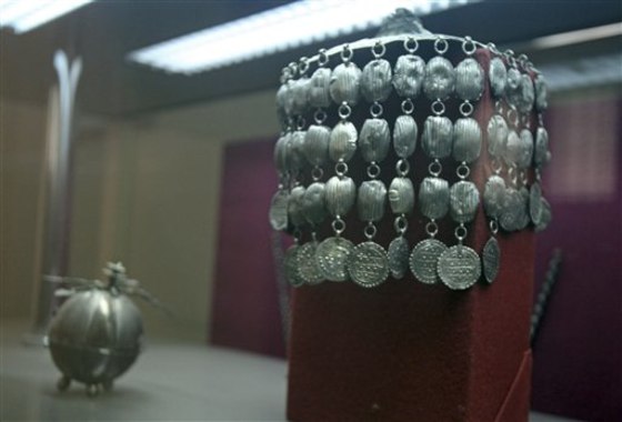Artifacts are displayed at Iraq's national museum, in Baghdad. Iraq's tourism and antiquities minister says about 600 missing artifacts, smuggled out of Iraq and then returned, have been found in storage at the prime minister's office. 